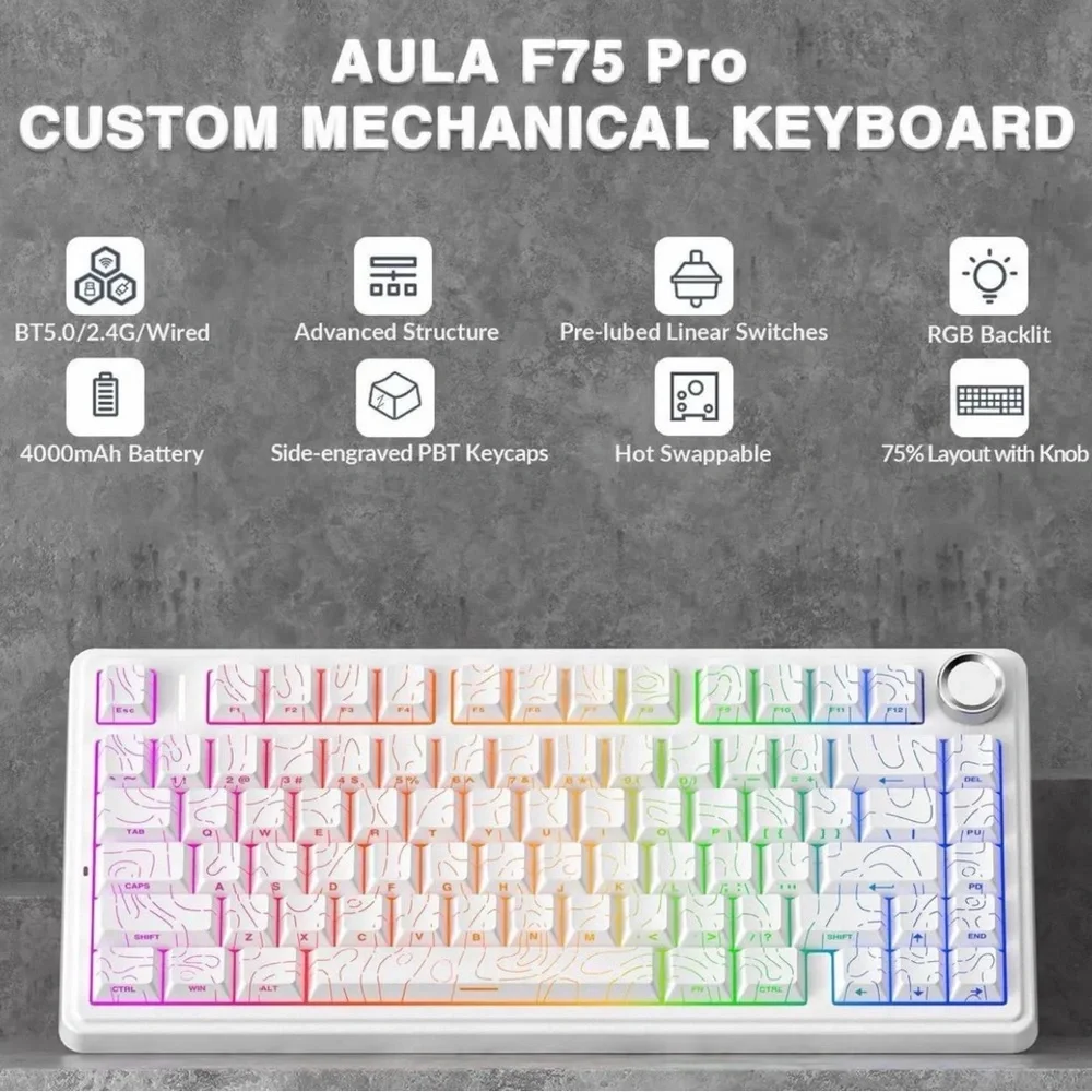Pro-Knob Side-Printed Mechanical gaming keyboard.